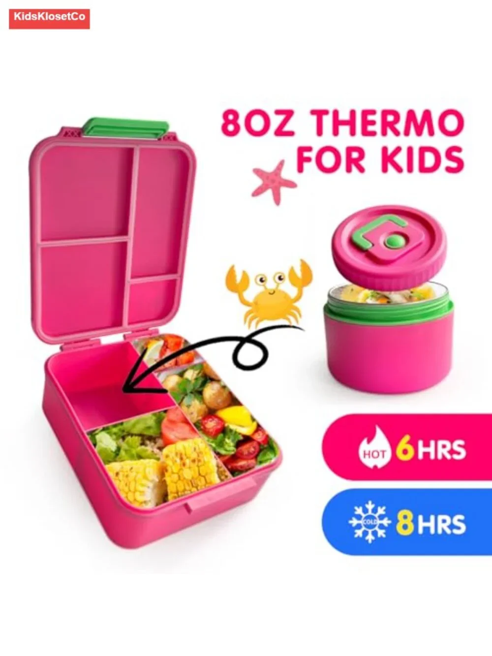 Leak Proof 4 Compartment Bento Lunch Box with Thermo